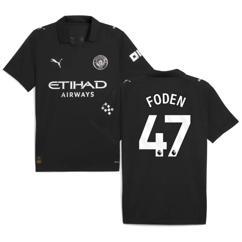 Manchester City FODEN 2025/26 Away Jersey - Black