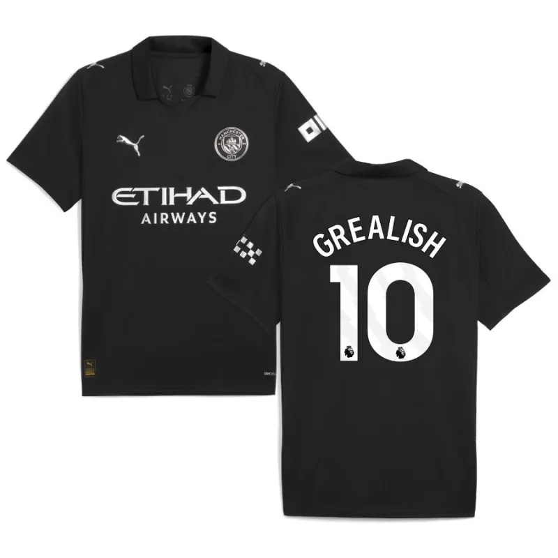 Manchester City GREALISH 2025/26 Away Jersey - Black