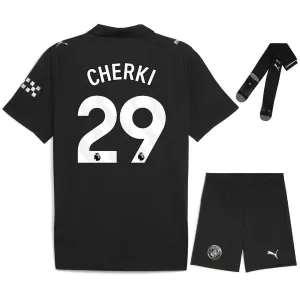 Manchester City CHERKI 2025/26 Away Kids' Jersey Set - Black