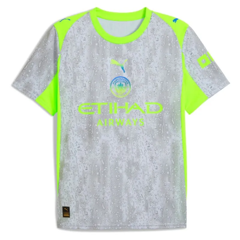 Manchester City CHERKI 2025/26 Third Kids Jersey Set - Grey