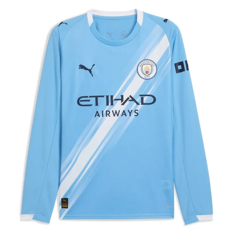 Manchester City 2025/26 Home Long Sleeve Jersey - Blue