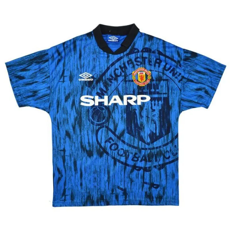 Manchester United 1992/93 Retro Away Jersey - Blue