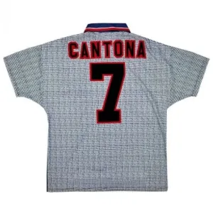 Manchester United CANTONA 1995-1996 Retro Away Jersey - Gray