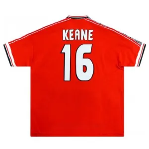 Manchester United KEANE 1998 2000 Retro Home Jersey - Red