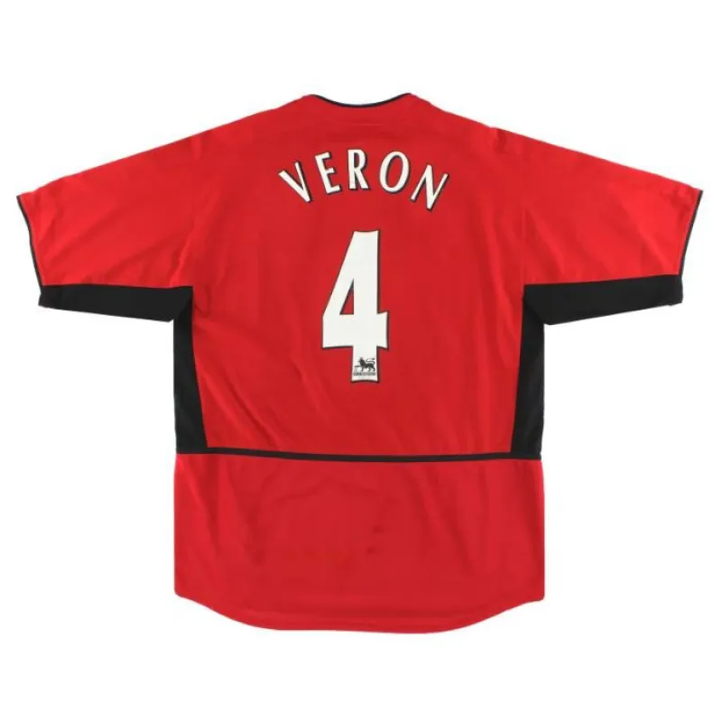 Manchester United VERON 2002 2004 Retro Home Jersey - Red