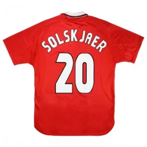 Manchester United SOLSKJAER 1997 2000 Retro Home Jersey - Red