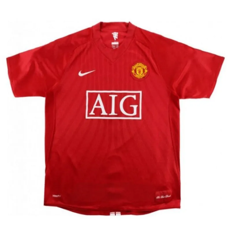 Manchester United 2007 2009 Retro Home Jersey - Red