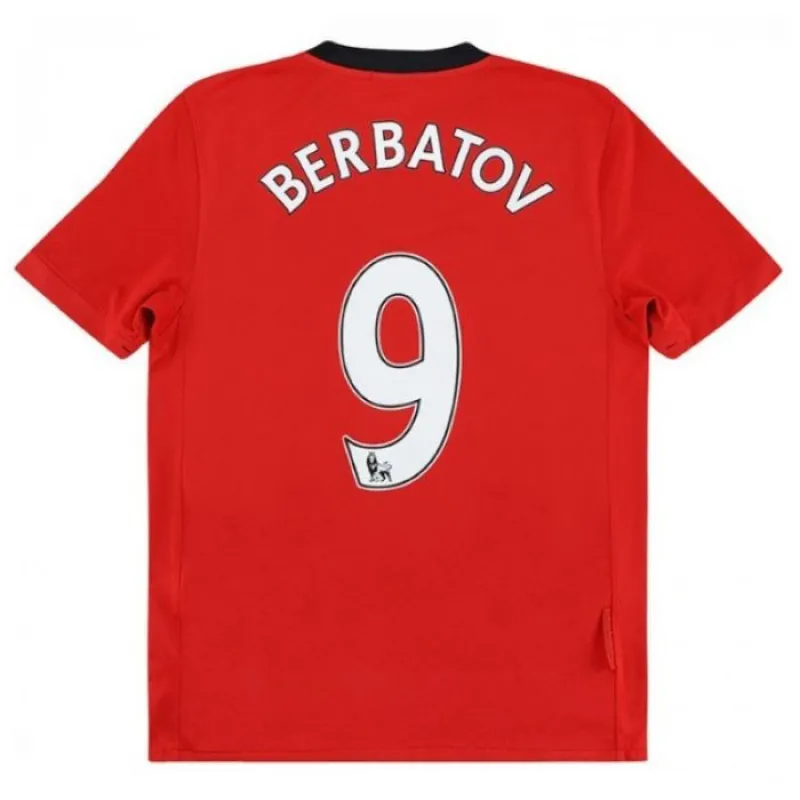 Manchester United BERBATOV 2009/10 Retro Home Jersey - Red