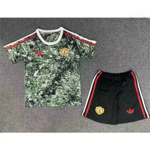 Maglia + pantaloncini per bambini di Manchester United 2024/25 edizione in collaborazione - Verde