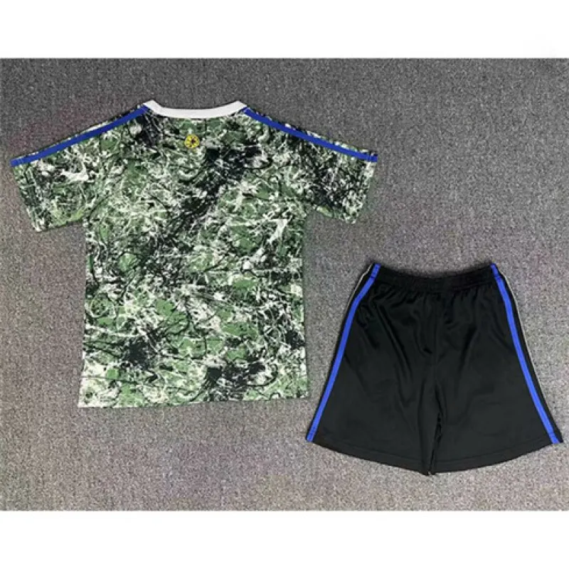 Manchester United Kids' Jersey + Shorts 2024/25 Co - branded Edition - Green