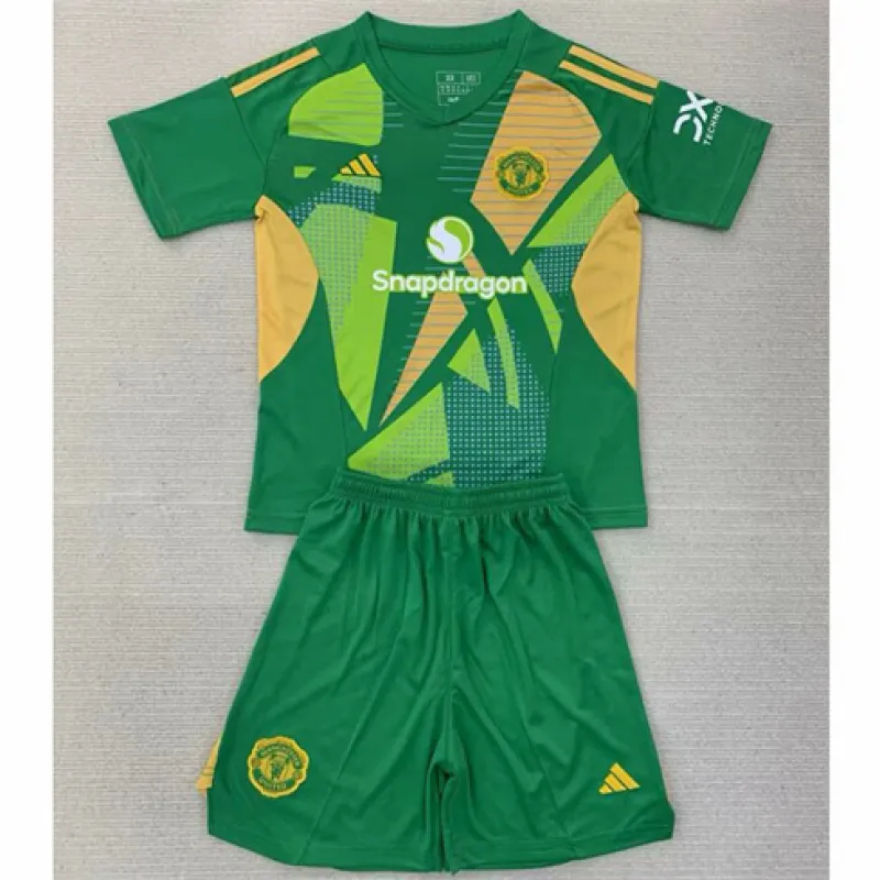 Manchester United 2024/25 Kids Goalkeeper Kit – Green