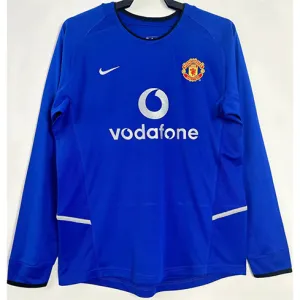 Manchester United 2002/03 Long Sleeve Retro Third Jersey - Blue