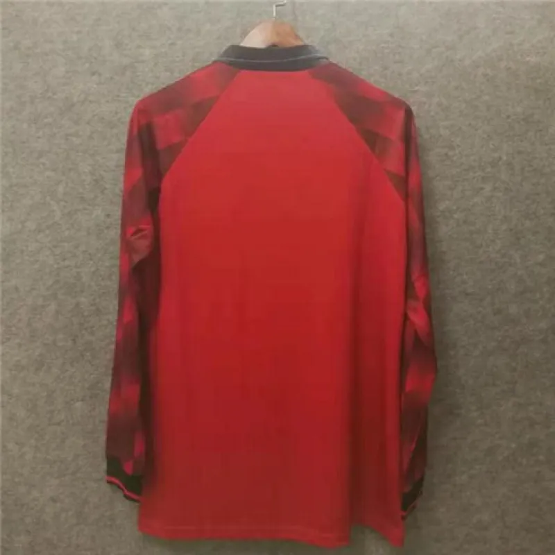 Manchester United 1996 Home Long Sleeve Retro Jersey - Red