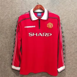 Manchester United 1998/99 Home Long Sleeve Retro Jersey - Red