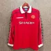 David Beckham's 1998 - 99 Manchester United Home Long Sleeve Retro Jersey - Red