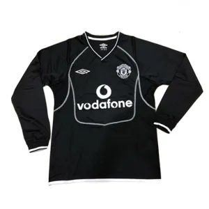 Manchester United 2000 - 02 Away Long Sleeve Retro Jersey - Black