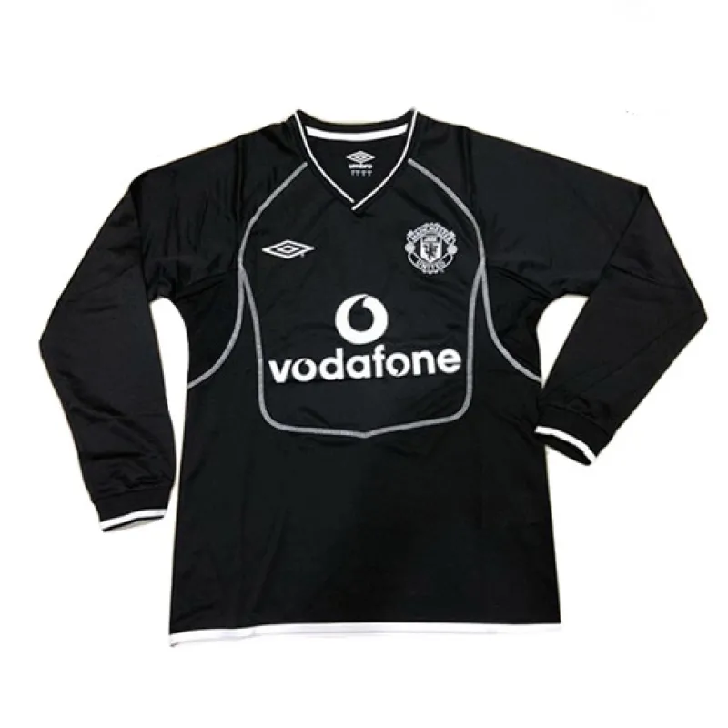 Manchester United 2000 - 02 Away Long Sleeve Retro Jersey - Black