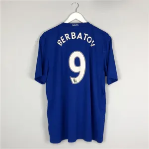Dimitar Berbatov Manchester United 2008/09 Away - Blue Retro Jersey