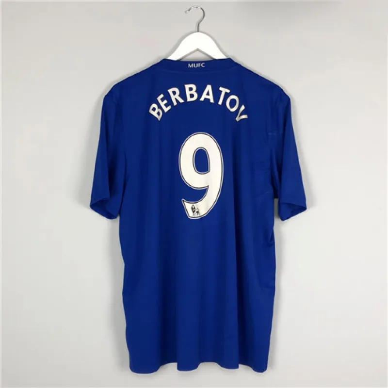 Dimitar Berbatov Manchester United 2008/09 Away - Blue Retro Jersey
