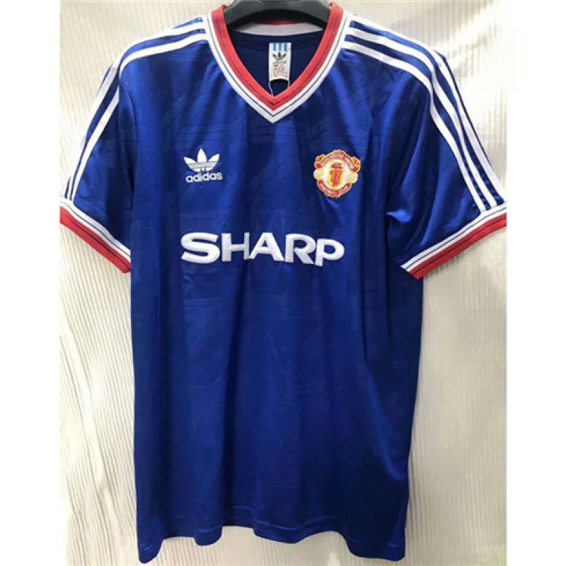 Manchester United 1986 Blue Retro Third Jersey
