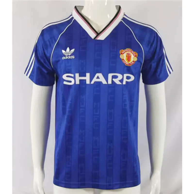 Manchester United 1988/89 Away Retro Jersey - Blue