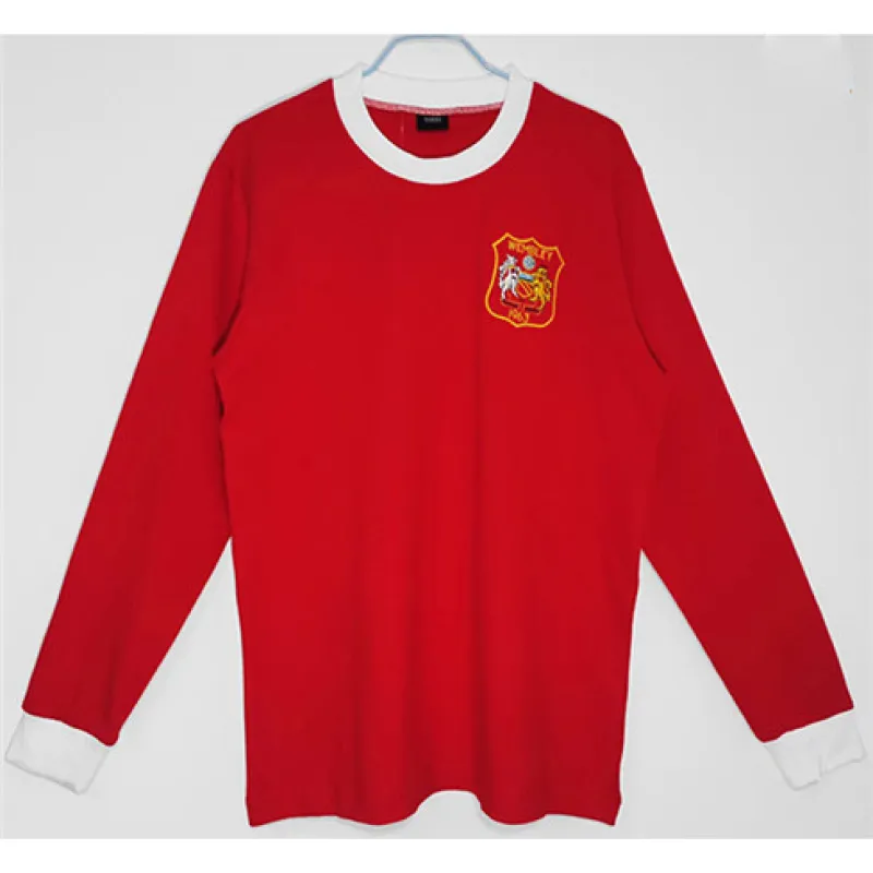 Manchester United 1963 Home - Red Retro Long - Sleeve Jersey