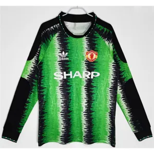 Manchester United Goalkeeper's Long-Sleeve Retro Jersey 1990/91 - Green/Black