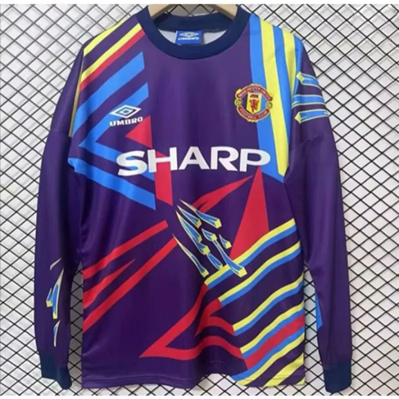 Manchester United Goalkeeper's Long-Sleeve Retro Jersey 1992/93 - Purple