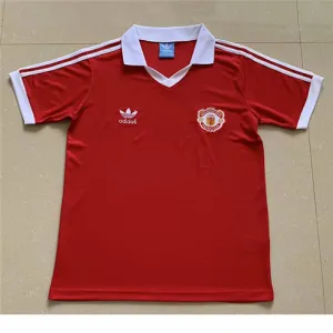 Manchester United 1980 Home Retro Jersey - Red