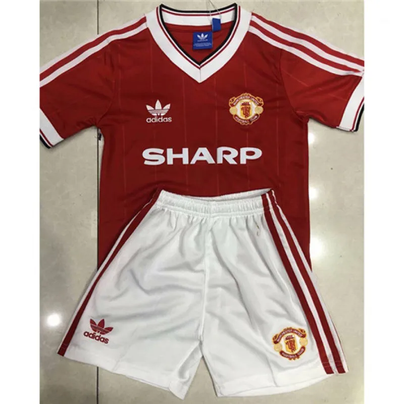 Manchester United Kids' Retro Jersey 1984 Home - Red