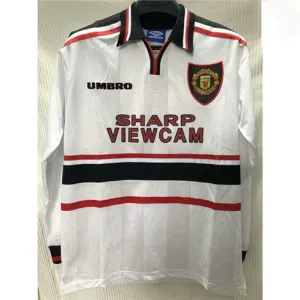 Manchester United Retro Long-Sleeve Jersey 1998 Away - White