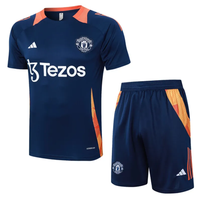 Manchester United Training Jersey + Shorts 2024/25 Blue