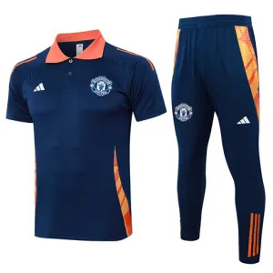 Manchester United Training Polo Shirt + Pants 2024/25 Blue