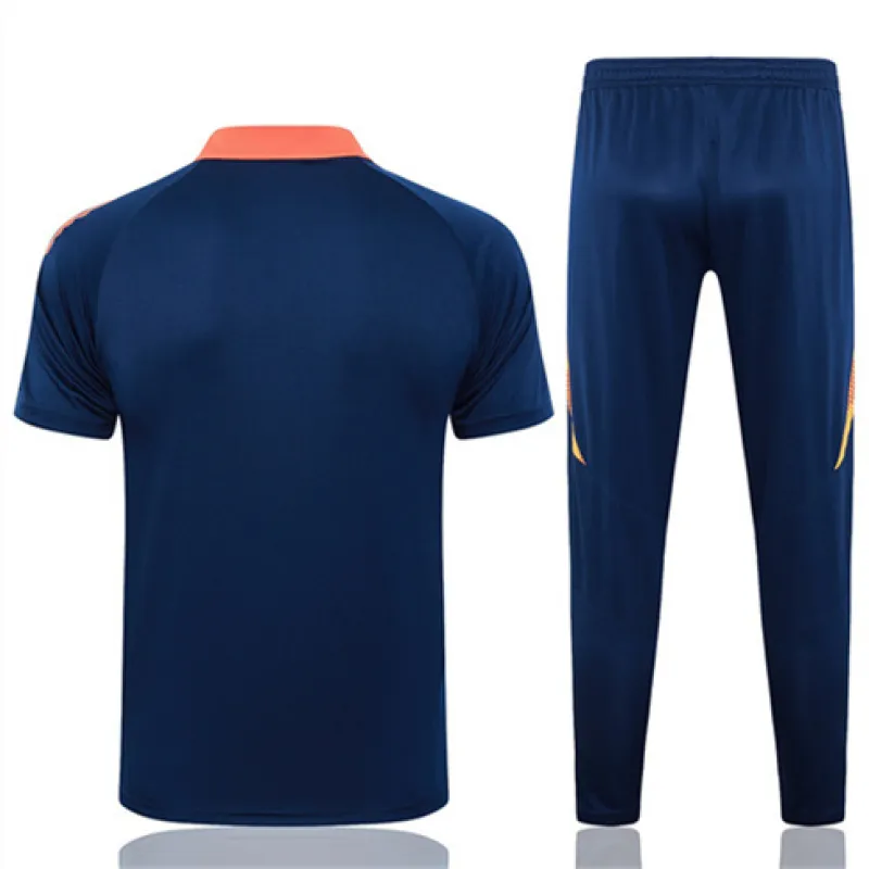 Manchester United Training Polo Shirt + Pants 2024/25 Blue