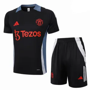 Maglia di allenamento + Shorts di Manchester United 2024/25 Nero