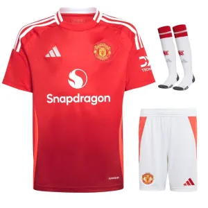 Manchester United 2024/25 Kids Home Soccer Jersey Set