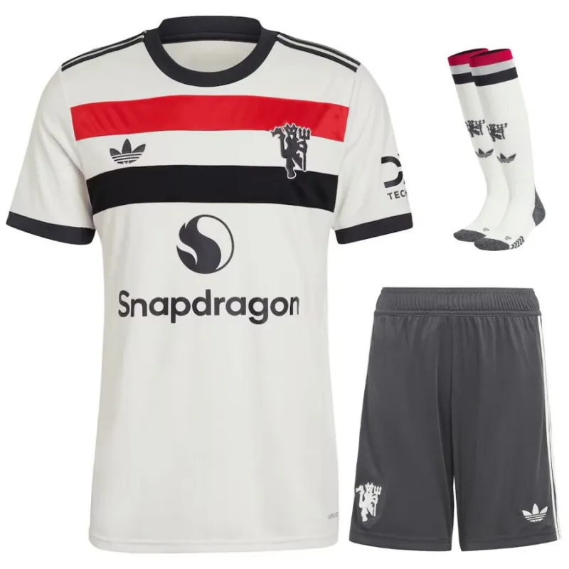 Manchester United 2024/25 Kids' Third Jersey Set - White
