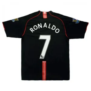 Cristiano Ronaldo Manchester United Retro Jersey 2007/08 Away - Black