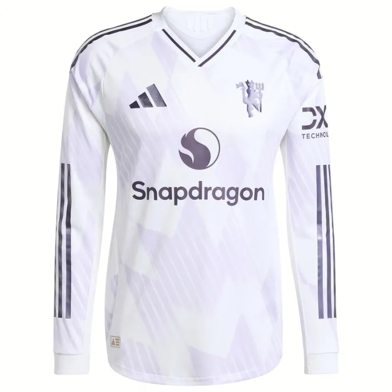 Manchester United 2025/26 Away Long Sleeve Jersey - White