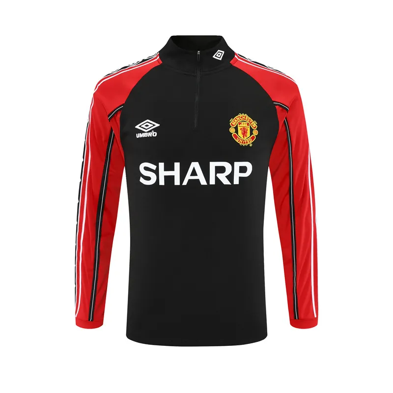 Manchester United 1998/99 Retro Black Training Top