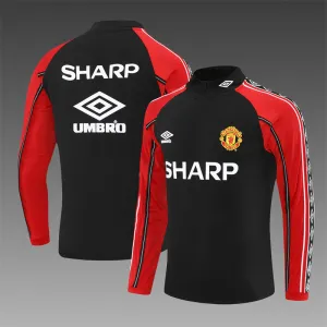 Manchester United 1998/99 Retro Black Training Top