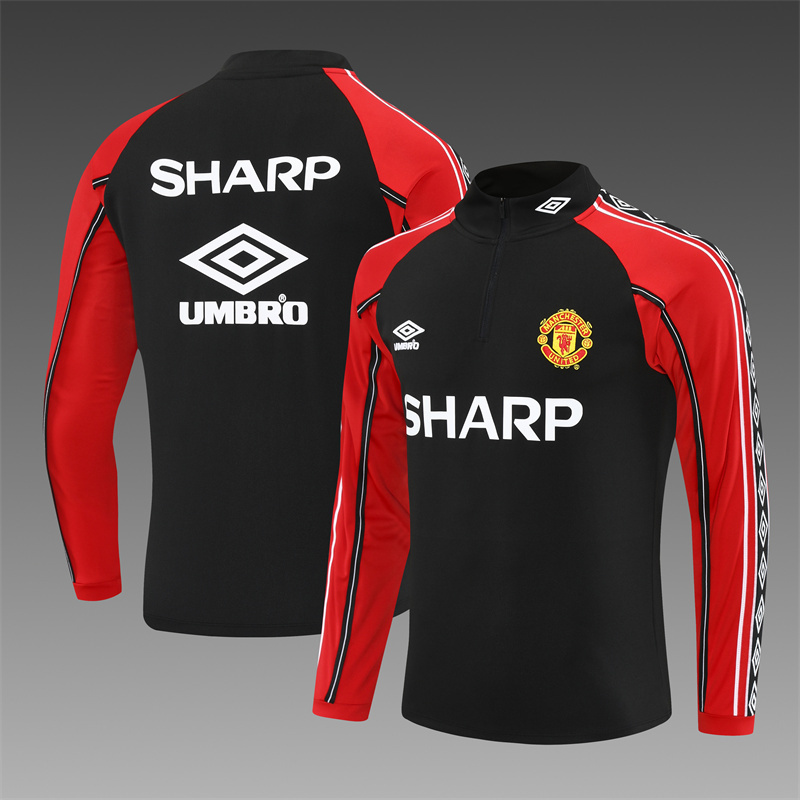 Manchester United 1998/99 Retro Black Training Top
