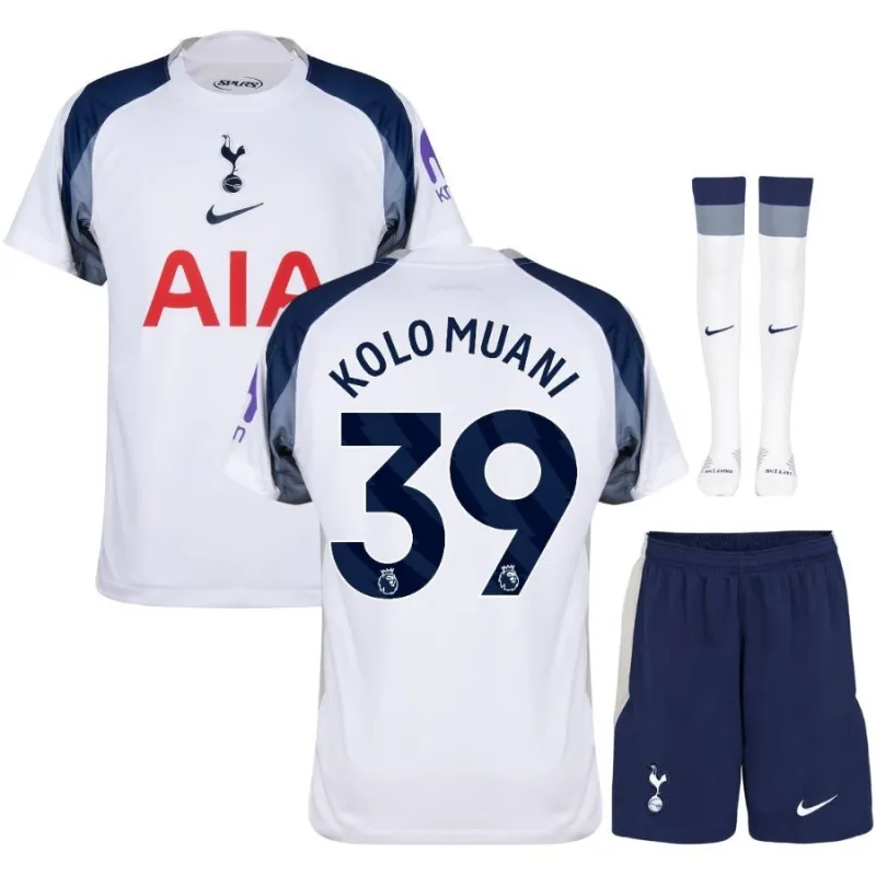 Randal Kolo Muani Tottenham Hotspur 2025/26 Kids Home Soccer Kit