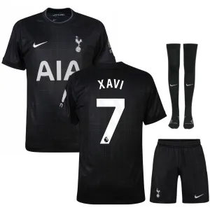 Tottenham Hotspur XAVI 2025/26 Away Kids' Kit Jersey - Black