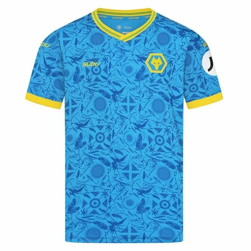 Wolves 2025/26 Maillot Third Enfant avec Short - Bleu