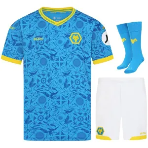 Wolves 2025/26 Maglia Third Bambino con Pantaloncini - Blu