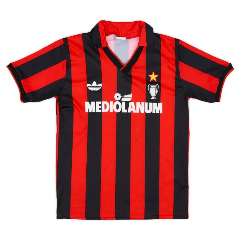AC Mailand 1990/91 Retro-Heimtrikot - Rot/Schwarz