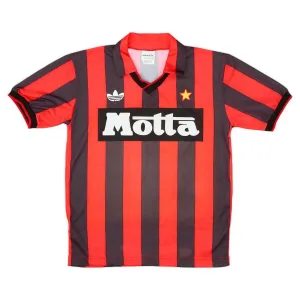 AC Milan 1992/93 Retro Home Jersey - Red/Black