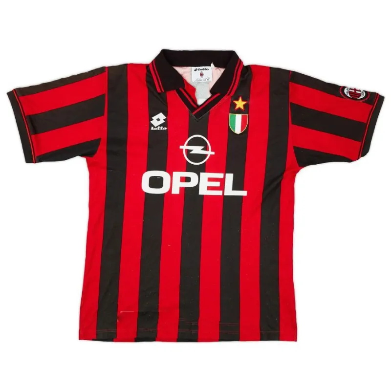 AC Mailand 1996/97 Retro-Heimtrikot - Rot/Schwarz