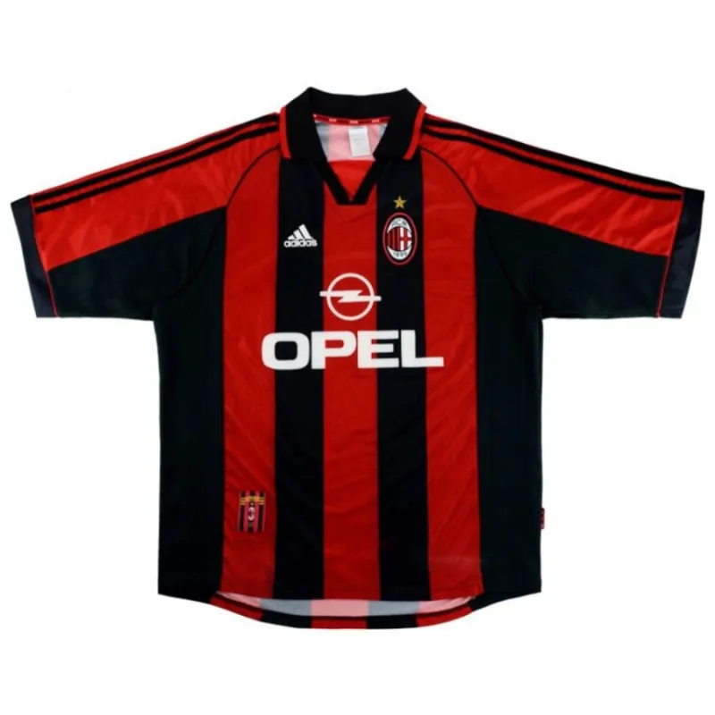 AC Mailand 1998 2000 Retro-Heimtrikot - Rot/Schwarz